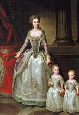 German Hilaire Edgar Portrait of Anna Charlotte Dorothea von Medem with daughters Wilhelmine and Pauline oil painting picture